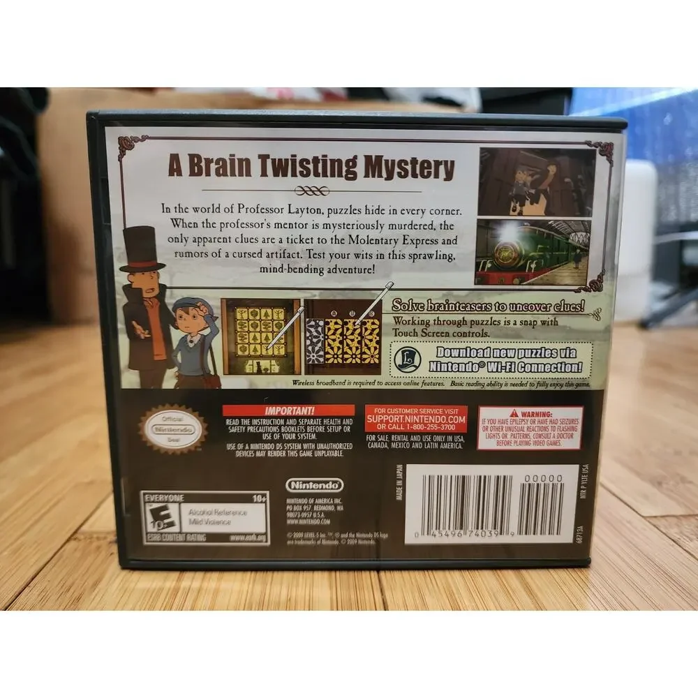 Professor Layton and the Diabolical Box (Nintendo DS, 2009) CIB Complete Game